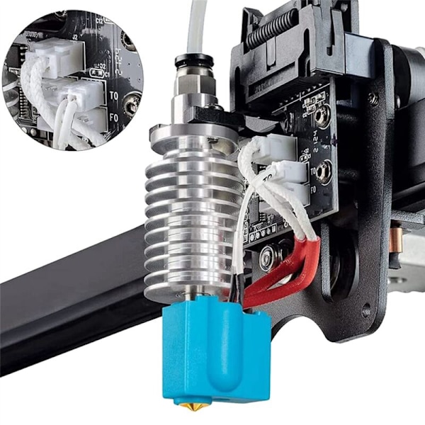 2X 3D-skrivar Extruder Hot End Kit för Anycubi Plus/Max Vyper Patronvärmare 24V Termistor 100K