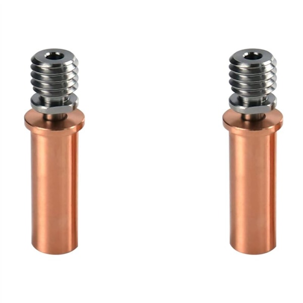 2X Bimetal Heat Stroke Copper Titanium TC4 High Temperature Throat for S, Pro, Vyper 3D Printer Parts