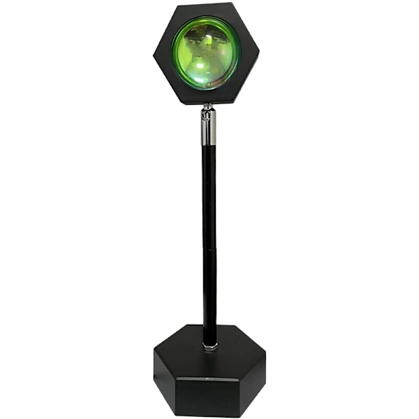 Solnedgangsprojektion Atmosfære LED-lampeprojektor, 180° Rotation USB Fotograferingslys til Soveværelse Studioindretning