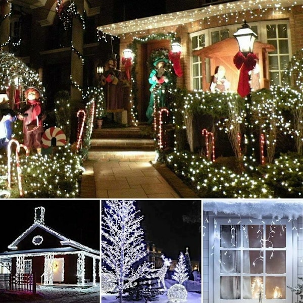 50M 400 LED-ljusslingor Karneval Bröllop Utomhus Inomhus Trädgård Belysning, LED-ljusslingor Träd Fe-ljus för Julgran Dekoration Gazebo