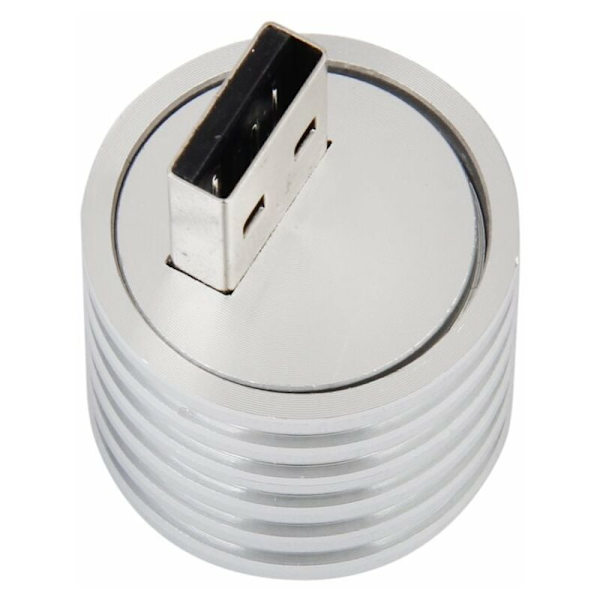 Elektrisk aluminium lommelygte 3W USB LED lommelygte: hvid