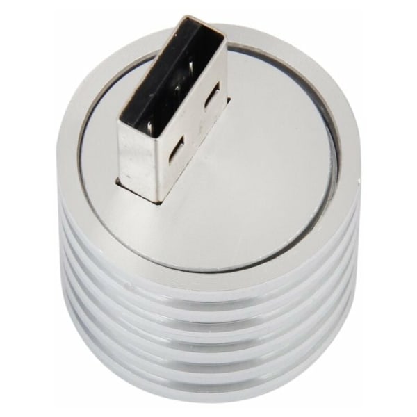 Elektrisk aluminiumficklampa 3W USB LED-ficklampa: vit