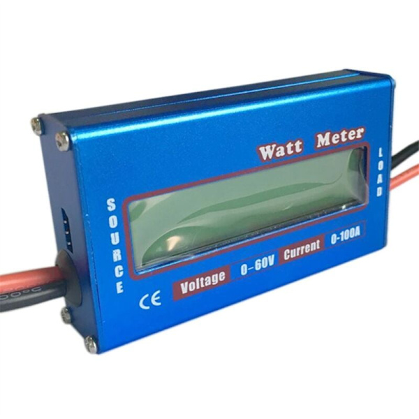 DC 60V 100A WATT Meter Power Analyzer Solvind Analyzer LCD Digital Strømmåler DC Power Analyzer
