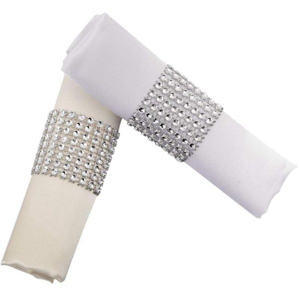Rhinestone Serviettring Serviettring Dekorasjon for Bryllupsfest (300PCS,)