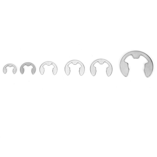 300 st E-klämmor Set Rostfritt Stål E-typ Hållring Cirkelstift Sortiment Kit M1.2 M15
