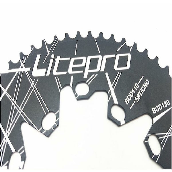 Foldbar cykel 130/110 Bcd Dobbelt Oval Disc Kædekrans Litepro Kædekrans Aluminium Legering Cykeldele 54t
