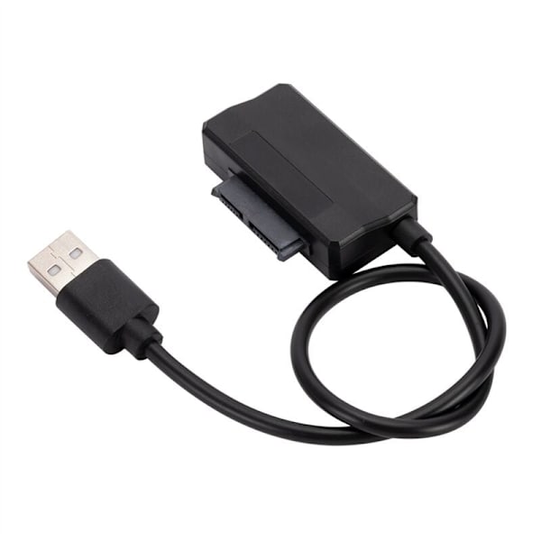 SATA7P+6P til USB2.0 for bærbar ekstern optisk stasjon kabinett USB SATA datakabel enkel stasjonskabel 30cm for bærbar CD-ROM