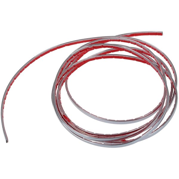 2X Krom självhäftande silver 6MM 3 meter Auto