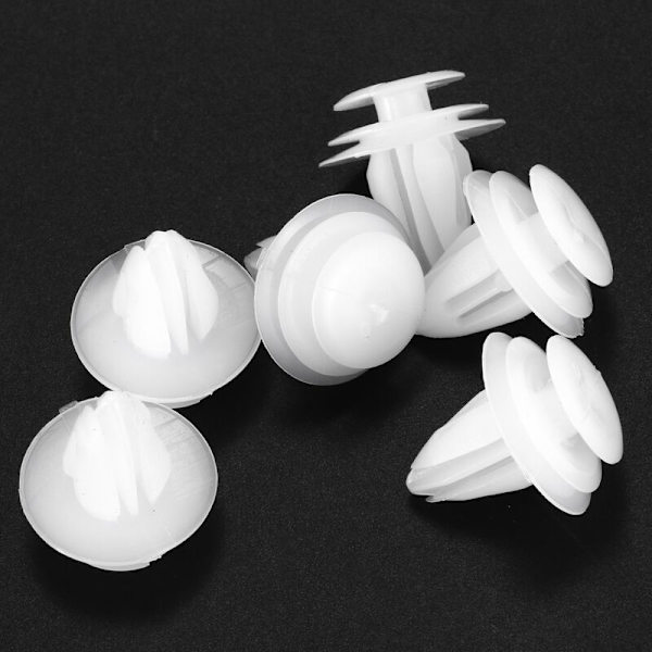 30 stk plastnagler gjørme klips formfeste 8mmx17mm