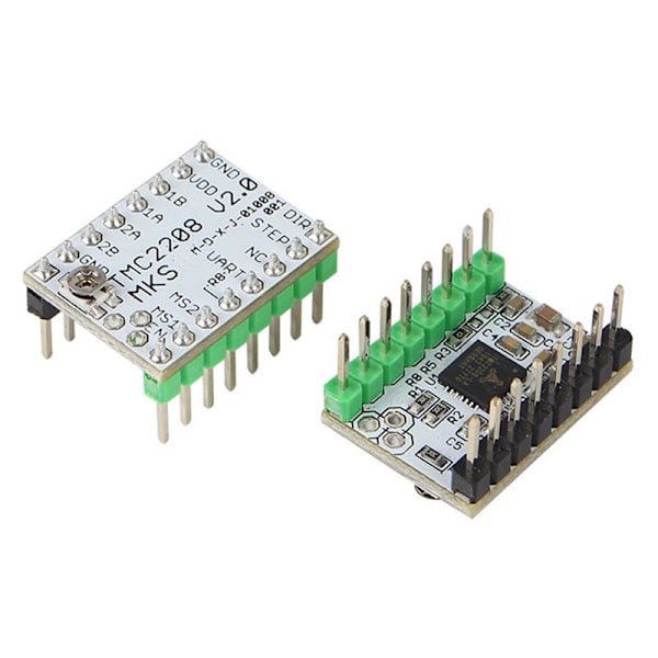 3D Printer Trindemotor Driver TMC2208 Lydløs med Lige Indsætningsmodul og Køleplade