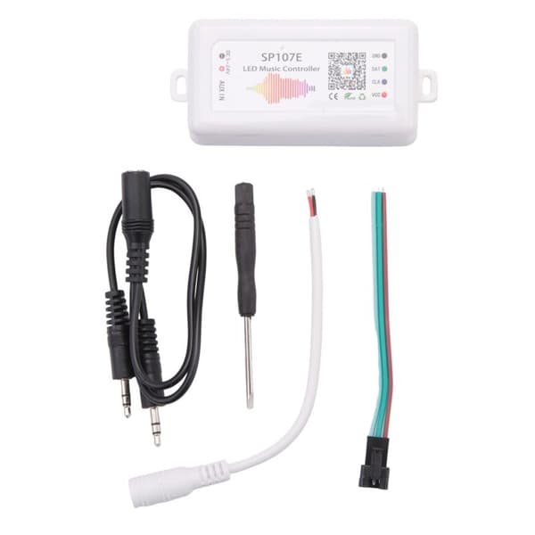 SP107E Bluetooth Smart APP LED-kontroller WS2811/2812B Strip Light Dimming LED Music Controller
