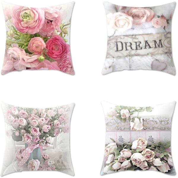 Decorative Pillow Covers 45 X 45 CM for Sofa Set of 2 Soft Pillow Mediterranean Style Pillowcases