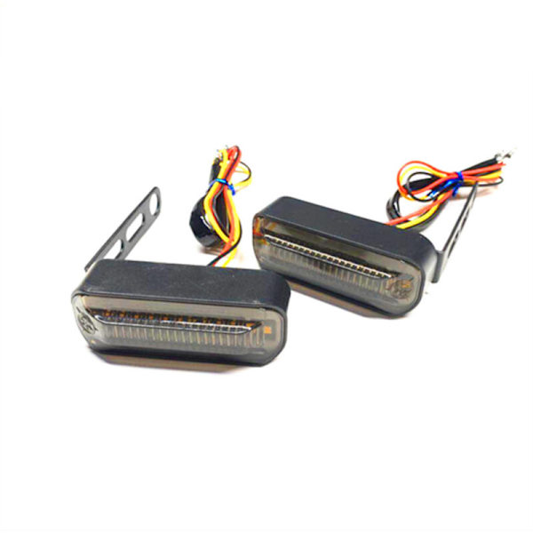 1 par LED-blinklys til motorcykel, kørelys, dynamisk lys + rødt blinklys