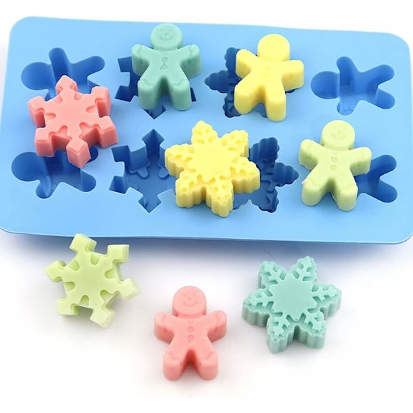 SiliCone kageform - Regnedråber med snemand 8 huller -