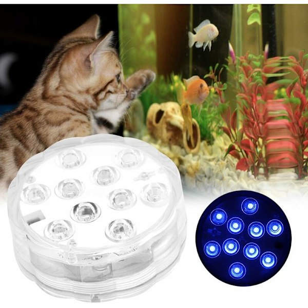 Smart Knapp Fjernkontroll Lys Vanntett Akvarium Lys 10LED ABS Materiale SMD5050 Chip