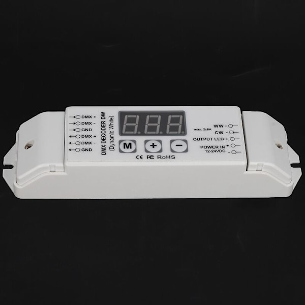 Bc-832 Pwm Dmx512 Led Dekoder Led-kontroller Dmx 2-kanals konstant spenning Dc12V-24V for Ww/Cw Led-stripe lysbånd