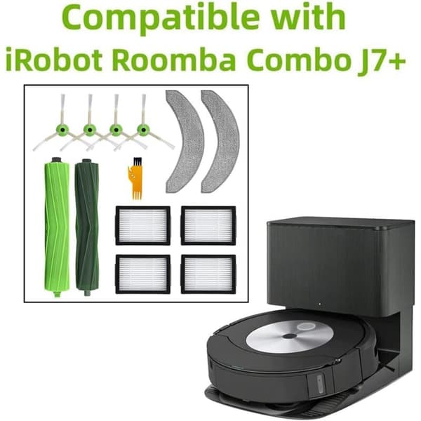 Ersättningstillbehörssats för Combo Robotdammsugare J7+/J7Plus (endast), inte J7, rullar