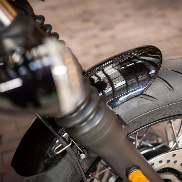 Motorcykel Kort Fram Fender för Triumph T100 2001-2016 (Svart)