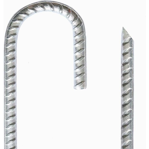Tunga Galvaniserade J-Armeringsankare - För Markiser, Pergolor, Slott, Tält, Trampoliner, Hopp, Camping, Fotbollsmål - 4-pack