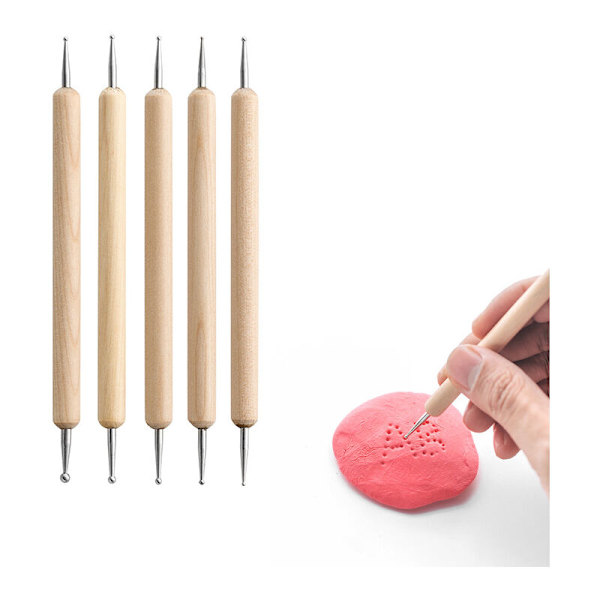 Set med 24 lera-modelleringverktyg, lera-skulpturverktyg för lera, keramikmodellering