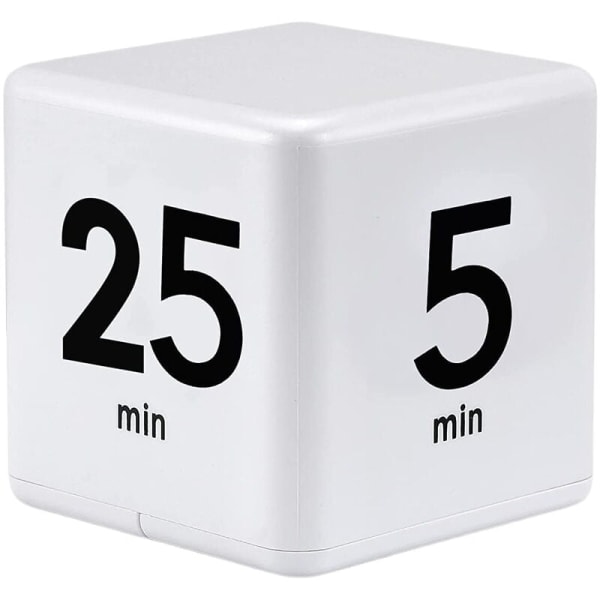 Kvadratisk timer Kökstimer Tidshantering Timer Gravity Sensor Flip för tidshantering och nedräkning 25-5-45-15 minuter