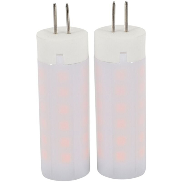 2 st 3W 230 G4 LED-lampor 36 Smd 2835 Flammeffekt Varmvitt Dc 12V (Varmvitt, Dc12V)