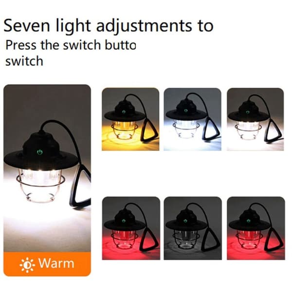 2000Mah Udendørs Belysning Camp Light USB Genopladelig Retro Horselight Camp Light LED Camp Light(Beige)