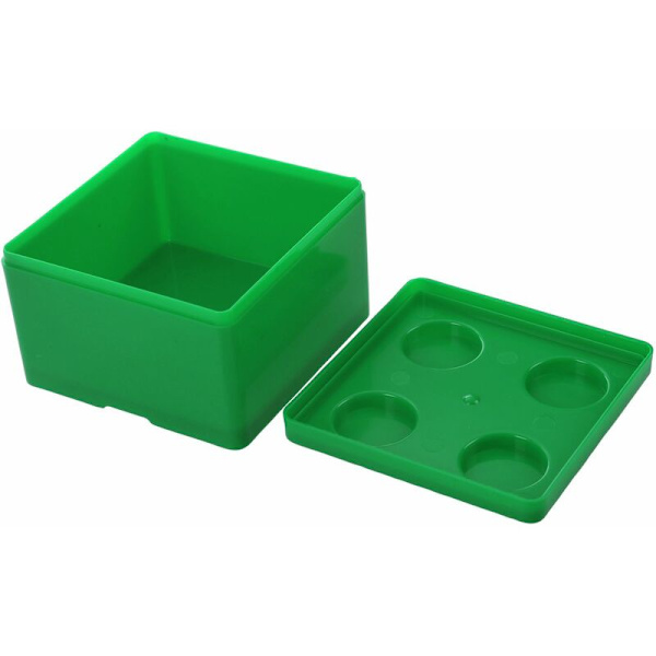 1 st Plastkonstruktion Förvaringslåda för Utrymmesbesparande Kontorslager, Kontorshållande Papper Grönt, S: 8,3 x 8,3 x 6 cm