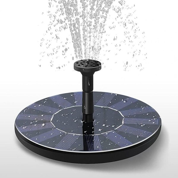 Fågelbadsställning med solcellsdriven sprinkler för hängande fåglar med pump