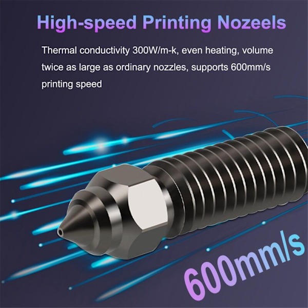 Silikonstrumpor Kit Härdat Stål Munstycken 0,4mm 5st för K1, K1 Max, Extruder Hotend
