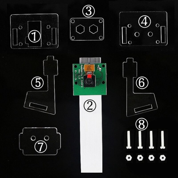 Ov5647 Mini Akryl Kamera Beslag Transparent Webkamera Beslag til Kamera Holder 3