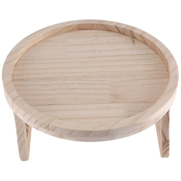 Soffa Arm Clip Table, Naturligt Trä Soffa Armstöd Clip Bricka Bord Soffa Soffbord Armstöd Organizer, R