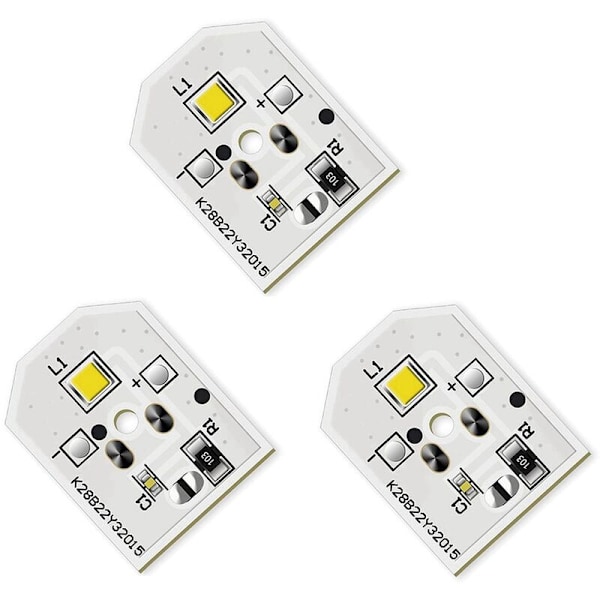 3 kpl WR55X11132 LED-valolamppu jääkaappiin, korvaava WR55X25754 WR55X26486 WR55X30602 EAP12172918 AP6261806