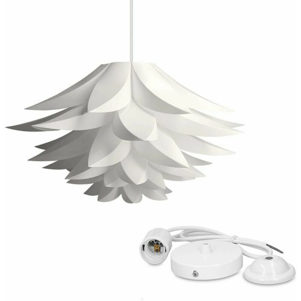 Loftslampe - Lotus design lampe - Skærm til montering - IQ loftslampe - Sæt med kabel loftsmontering