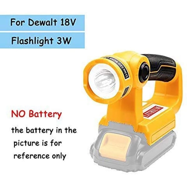 for Dewalt Batteri 14.4-20V 3W Lommelykt DCB140 Bærbar LED Arbeidslys Litiumbatteri USB Bærbar Utendørslampe