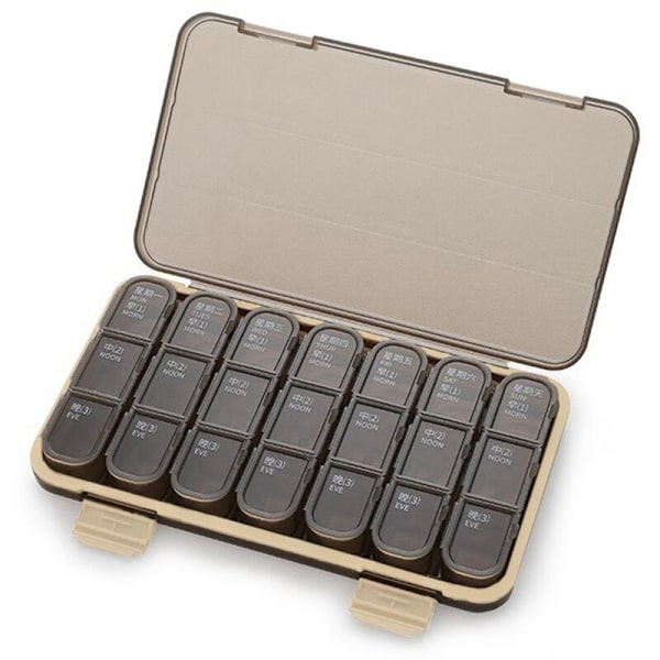 4 Rækker 28 Firkanter Ugentlig 7 Dage Månedlig Tablet Pilleholder Medicin Rack Opbevaring Organizer Beholder Skal Hvid