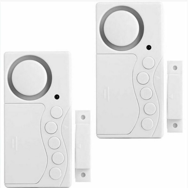 2-pack frysdörrlarm, fönstersäkerhetslarm, 3/15/30/60 sekunder trådlöst kylskåpslarm, dörröppningslarm med 4 i 1 dörrsensor
