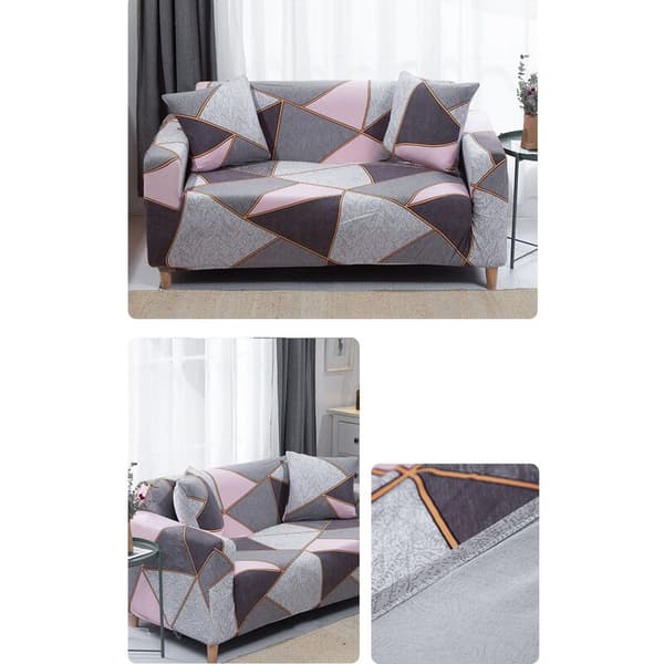 Strækbar lænestolbetræk, trykt sofaovertræk, elastisk sofaovertræk, enkelt polyester møbelbeskytter sofaovertræk