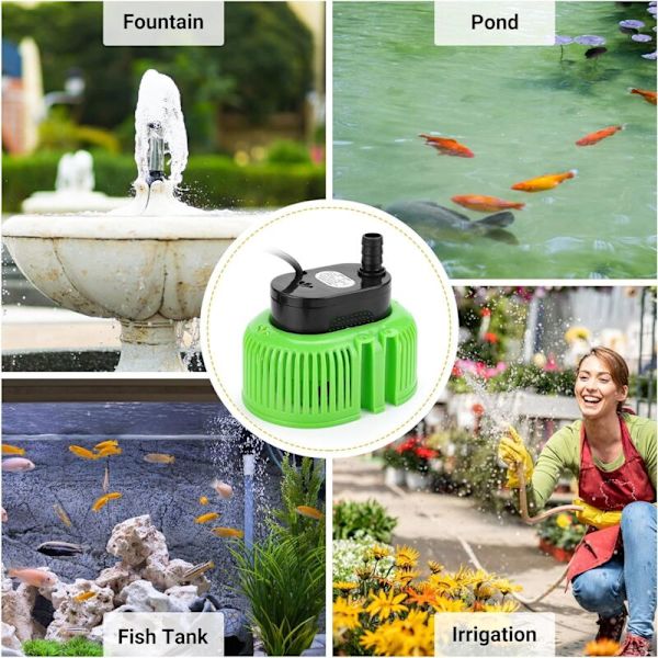 Pump för ovanjordisk poolöverdrag, dräneringspump för pool, nedsänkbar vattenpump med dräneringsslang