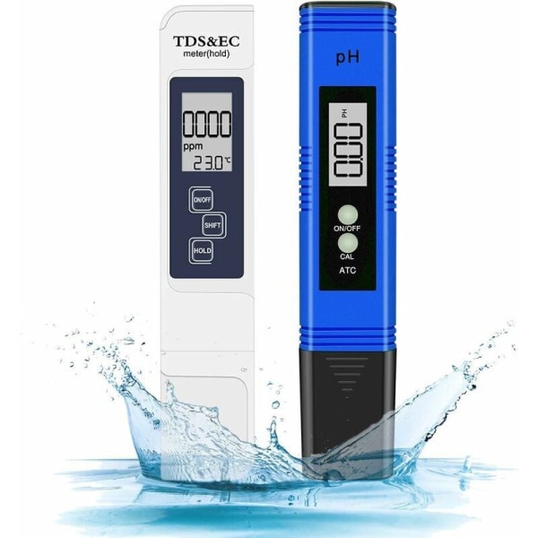 Digital kombinert PH- og TDS-måler, 0,05 ph pH-tester med høy nøyaktighet +/- 2 % avlesningsnøyaktighet TDS-tester, vannkvalitetstester for drikkevann/