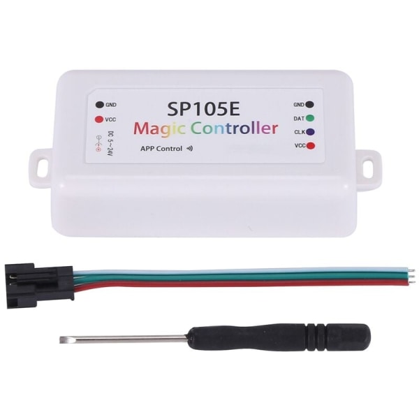 Trådløs Bluetooth-controller SP105E APP WS2811 WS2812B WS2801 SK6812 APA102 Individuelt adresserbar programmerbar LED-pixelmodul striplys DC5V