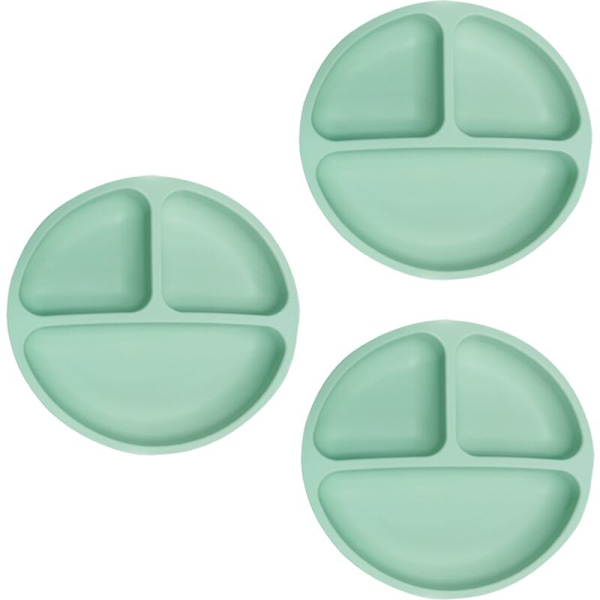 Sugplåtar för Bebisar och Småbarn - Plåtarna Håller sig på Plats med Sugfunktion, Delad Design, 3-pack