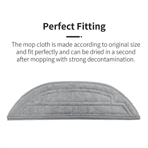 Reserve Mop Klud til S8 MaxV Ultra/G20S/S8pro Maxv Robotstøvsuger Tilbehør Mikrofiber Rengøring - 8 Styk
