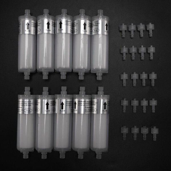 10 stk. blækfilterkapsel 80 mm lang til Myjet Crystaljet Solvent Printer Gongzheng Jhf Vista Xaar printhoved