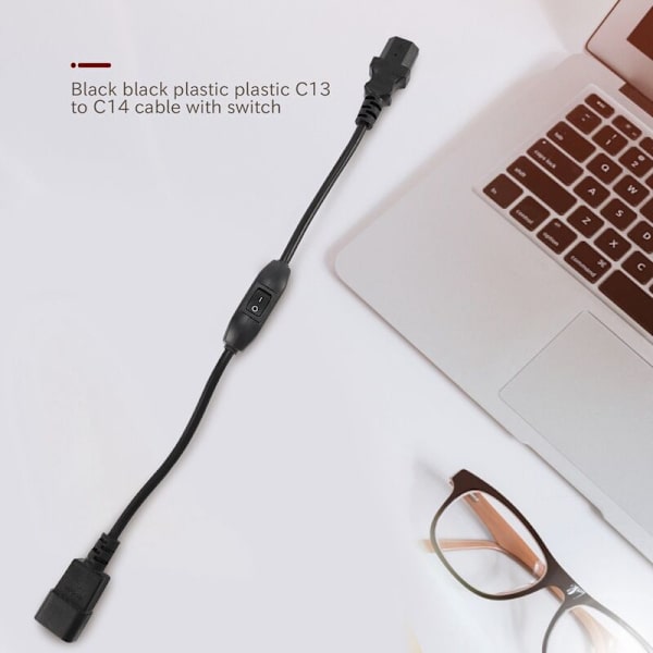Special Pdu Strømkabel, Iec 320 C14 Til C13 Med Tænd/Sluk-kontakt 30Cm Sort