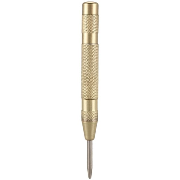 Automatisk centrumslag i gul krommässing Hållängd automatiskt märken är 127mm