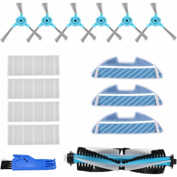 Accessory for Robot Vacuum Cleaner 1490 Spare Parts Pack of 1 Main Brush, 4 Hepa Filters, 6 Side Brushes, 3 Mops