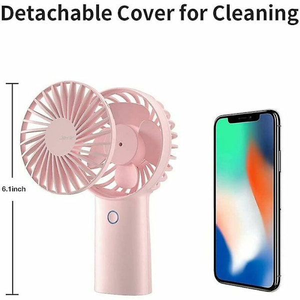 Bärbar Miniväkt, Liten Bärbar USB Laddningsbar Fickväkt, Rosa