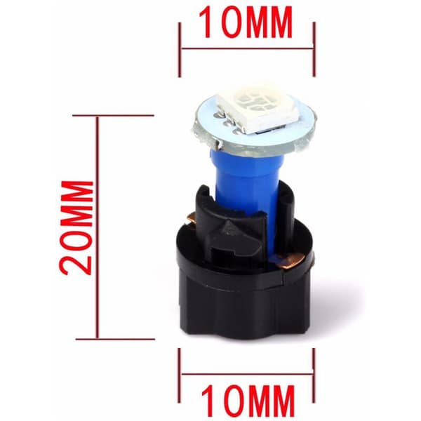 Bil Auto PC74 T5 LED Twist Socket Dashboard Lys Socket Cluster Mix Pære Grønn Rød Blå Hvit Gul