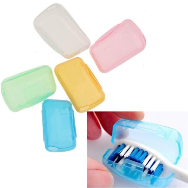 5-pack Bärbara Reseskydd för Tandborsthuvuden - Skyddande och Hygieniska